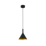 Faro Pam - Pendelleuchte - Ø 16,5 x 21,5 cm - LED 11W inkl. - schwarz und gold