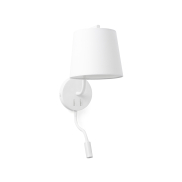 Faro Berni - Wandleuchte mit Schalter - 20 x 29 x 57 cm - 3W LED inkl. - matt weiß