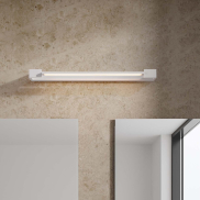 Nova Luce Arga - wandleuchte - 60 x 4,2 x 10 cm - 17W LED inkl. - IP44 - Sand Weiß