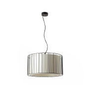Faro Linda - Pendelleuchte - Ø 50 x 27 cm - schwarz und weiß