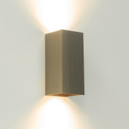Artdelight Dante - Wandleuchte - 6,7 x 6,7 x 15,4 cm - Hellbronze