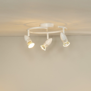 Lucide Caro 3 - Aufbaustrahler - Ø 31 x 13 cm - 3 x 5W LED inkl. - weiß