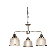 Searchlight Bistro II - Pendelleuchte - Ø 56 x 88 cm - satiniert silber