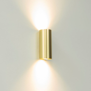 Artdelight Roulo2 - Wandleuchte - Ø 6,5 x 15,4 cm - matt gold