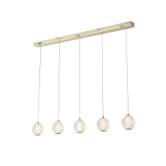 Searchlight Allure - Pendelleuchte - 100 x 150 cm - 21W dimmbare LED inkl - Messing satiniert und transparent