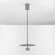 Nova Luce Edem - Hängelampe - Ø 30 x 217 cm - 8W LED inkl. - Bläulich Grau