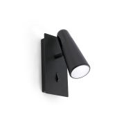 Faro Lao - Wandleuchte mit Schalter - 7,5 x 12 x 15,5 cm - 4,5W LED inkl. - mattschwarz