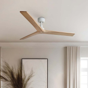 Faro Klim M - Deckenventilator - Ø 125 cm - matt Weiß und Kiefer