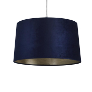 Zylindrischer Lampenschirm Searchlight - Ø 40 x 25 cm - marineblau mit Gold