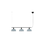 Faro Tatawin M - Pendelleuchte - 100 x 25 x 210 cm - schwarz satiniert und grau-blau glänzend