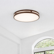 Nova Luce Wheel - deckenleuchte - Ø 45 x 6 cm - 30W LED inkl. - kaffeebraun