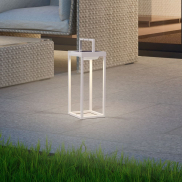 Nova Luce Tegolo - tragbare Solar-Tischleuchte mit USB-Anschluss - 15,1 x 39,2 x 16,6 cm - 2W LED incl. -  IP54 - zandwit