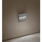 Century Italia Paseo - Außenwandleuchte - 10,5 x 10,5 x 2,4 cm - 4W LED inkl. - IP54 - grau