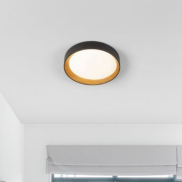 Nova Luce Stake - deckenleuchte - Ø 45 x 8 cm - 40W dimmbare LED inkl. - sand schwarz
