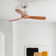 Faro Lantau S - Deckenventilator - Ø 107 cm - Nickel matt und walnuss