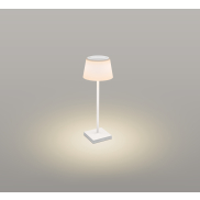 Century Italia Margò - wiederaufladbare Tischleuchte für draußen - Ø 13 x 38 cm - 4W dimmbare LED inkl. - IP54 - weiß