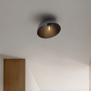 Nova Luce Onia - Deckenleuchte - Ø 29 x 19 cm - metallisch und Sand schwarz