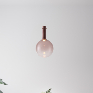 Nova Luce Nostos - Hängelampe - Ø 25 x 170 cm - 6W dimmbar LED inkl. - braun und gold