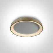 ONE Light LED Dekorative Plafo - Deckenleuchte - Ø 37,5 x 5,7 cm - 30W dimmbare LED inkl. - gebürstetes Gold