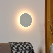 Lucide Eklyps Led - Wandleuchte - Ø 25 x 3 cm - 8W LED inkl. - Weiß