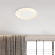 Nova Luce Epos - Deckenleuchte - Ø 60 x 6 cm - 38W dimmbar LED inkl. - Sand Weiß