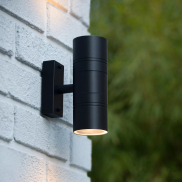 Lucide Arne 2 - Außenwandleuchte - 6,3 x 12 x 17 cm - 5W LED inkl. - IP44 - schwarz