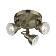 Searchlight Focus - Aufbaustrahler 3L - Ø 30 x 16,5 cm - Messing antik