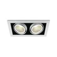 ONE Light COB Box Type Shop - Einbaustrahler - 350 x 185 mm, 320 x 160 mm Einbaumaß - 2 x 30W LED inkl. - weiß