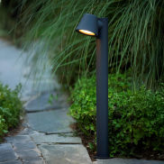 Lucide Dingo - Gartenleuchte - 18 x 70 x 11 cm - 5W dimmbare LED inkl - IP44 - anthrazit