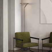 Nova Luce Tilia - Stehleuchte - Ø 33 x 168 cm - 26W dimmbar LED inkl. - nebliges nickel