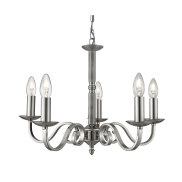 Searchlight Richmond - Kronleuchter - Ø 52 x 94 cm - satiniert silber