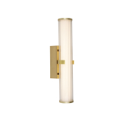 Searchlight Clamp - Wandleuchte - 43 x 8,5 cm - 18W dimmbare LED inkl - IP44 - gold und transparent