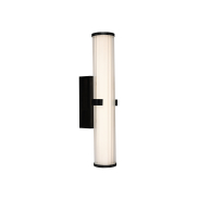 Searchlight Clamp - Wandleuchte - 43 x 8,5 cm - 18W dimmbare LED inkl - IP44 - schwarz und transparent