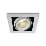 ONE Light COB Box Type Shop - Einbaustrahler - 185 x 185 mm, 160 x 160 mm Einbaumaß - 30W LED inkl. - weiß - Lichtfarbe warmweiß