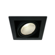 ONE Light COB Box Type Shop - Einbaustrahler - 185 x 185 mm, 160 x 160 mm Einbaumaß - 30W LED inkl. - schwarz - Lichtfarbe weiß