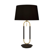 Searchlight Jazz - Tischleuchte - Ø 37 x 63 cm - schwarz und Messing satiniert