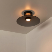 Lucide Menga - Deckenleuchte - Ø 40 x 16 cm - 12W dimmbare LED inkl - geräuchert