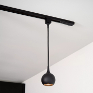 Lucide Track Favori Pendelleuchte - Ø 9 x 145 cm - 1-Phasen-Schienensystem - Schwarz