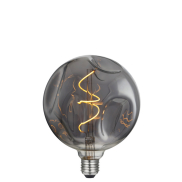 Daylight Italia Bumped LED-Lampe - Ø 14 x 18,5 cm - E27 - 5W dimmbar - 1800K - geräuchert
