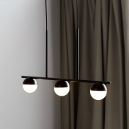 Nordlux Contina - Pendelleuchte - 90 x 10 x 241,3 cm - schwarz und opalweiß