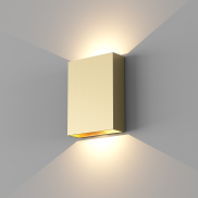 Artdelight Memphis – wandleuchte – 4 x 12 x 16 cm – 6W LED inkl. – IP65 – gebürstetes gold