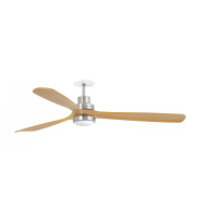 Faro Lantau L - Deckenventilator mit Licht und Einbaufassung - Ø 132 cm - Nickel matt und Kiefer