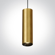 ONE Light Cylinder - Hängeleuchte - Ø 7,5 x 240 cm - Messing gebürstet