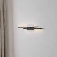Nova Luce Amica - Wandleuchte - 6 x 8 x 53,5 cm - 12W dimmbar LED inkl. - sand schwarz