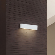 Nova Luce Allure - Außenwandleuchte - 22 x 5,5 x 5,3 cm - 8W LED inkl. - IP65 - Sand Weiß