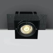 ONE Light Trimless Box - Einbaustrahler - 89 x 89 mm, 97,5 x 97,5 mm Einbaumaß - schwarz