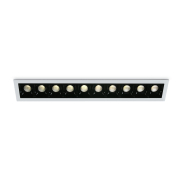ONE Light Shop Square Boxes - Einbaustrahler - 281 x 45 mm, 272 x 36 mm Einbaumaß - 10 x 2W dimmbare LED inkl. - weiß