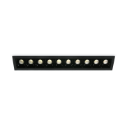 ONE Light Shop Square Boxes - Einbaustrahler - 281 x 45 mm, 272 x 36 mm Einbaumaß - 10 x 2W dimmbare LED inkl. - schwarz
