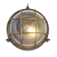 Searchlight Bulkhead - Außen-Decken-/Wandleuchte - Ø 27 cm - IP44 - Schwarzgold