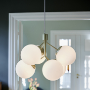 Nordlux Ivona - Pendelleuchte - 62 x 62 x 247 cm - Opal und Messing